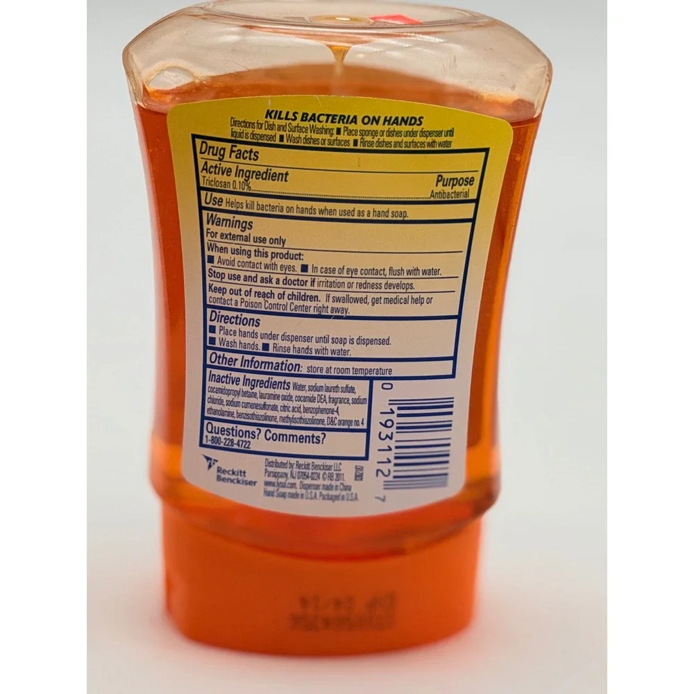 Lysol No-Touch Kitchen System Refill Sparkling Tangerine Soap 8.5oz Discontinued